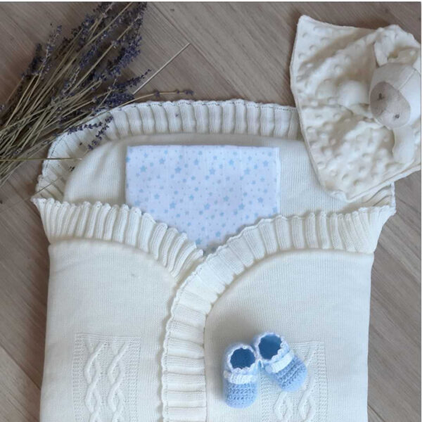 Nid d'ange Tricot Bébé Blanc