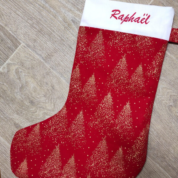 Botte de Noel Fait main Brodée