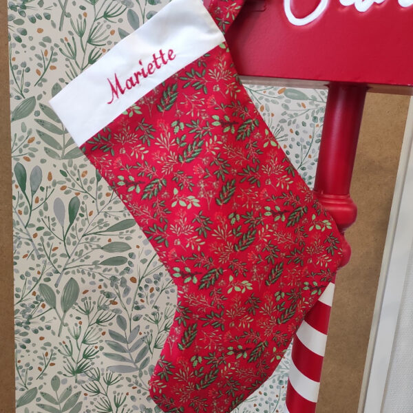 Botte de Noel Fait main Brodée