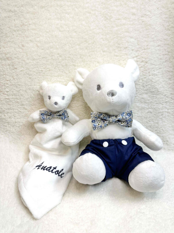 Doudou duo Liberty Éloïse blue forest