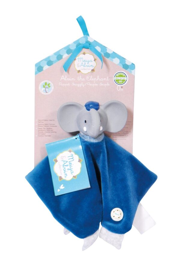 Doudou Éléphant Coton et caoutchouc organique