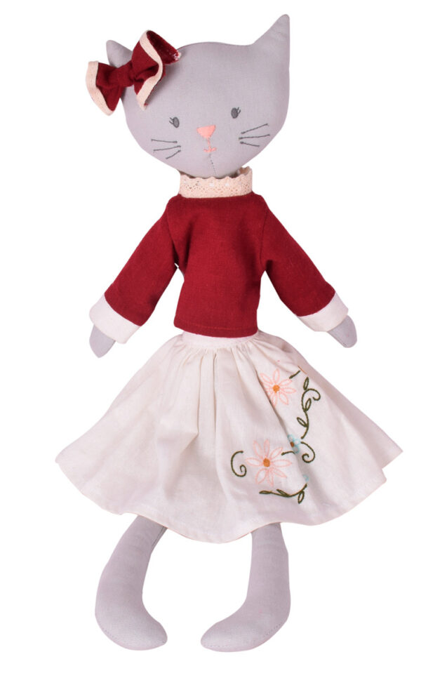 Poupéé chiffon bio Chat Bellamy bonikka