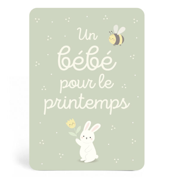 Carte un bébé pour le printemps
