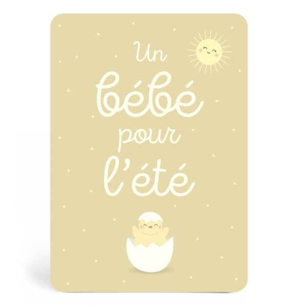 Carte un bébé pour l'été