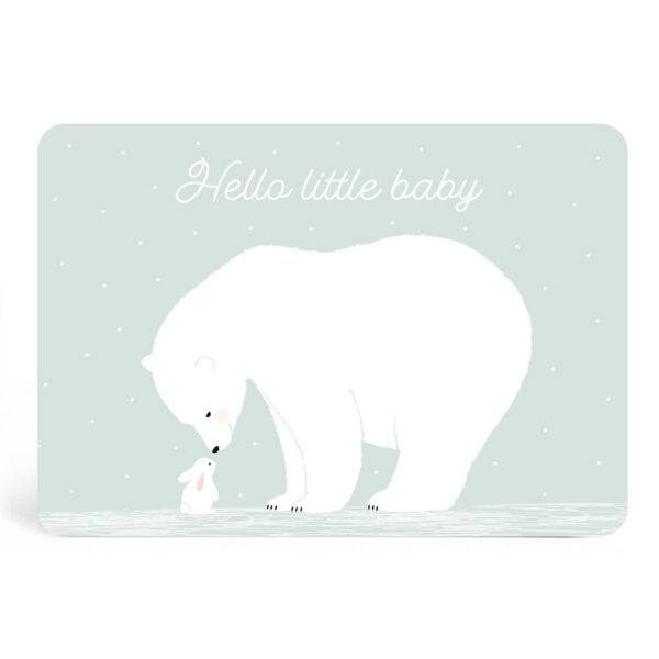 Carte hello little baby mint
