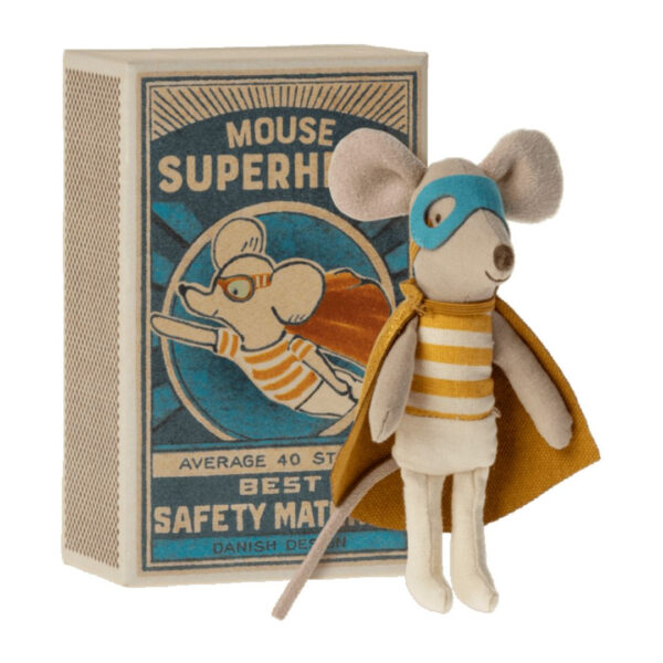 Souris super-héros et sa boite | Maileg