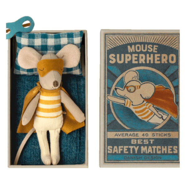 Souris super-héros et sa boite | Maileg