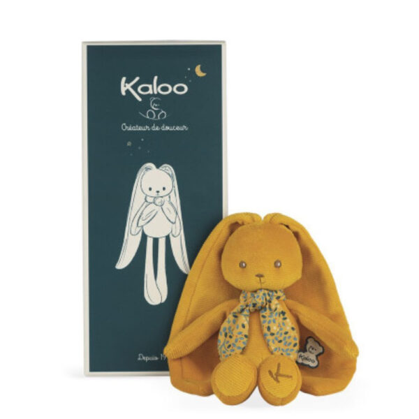 Peluche lapin ocre dans son coffret