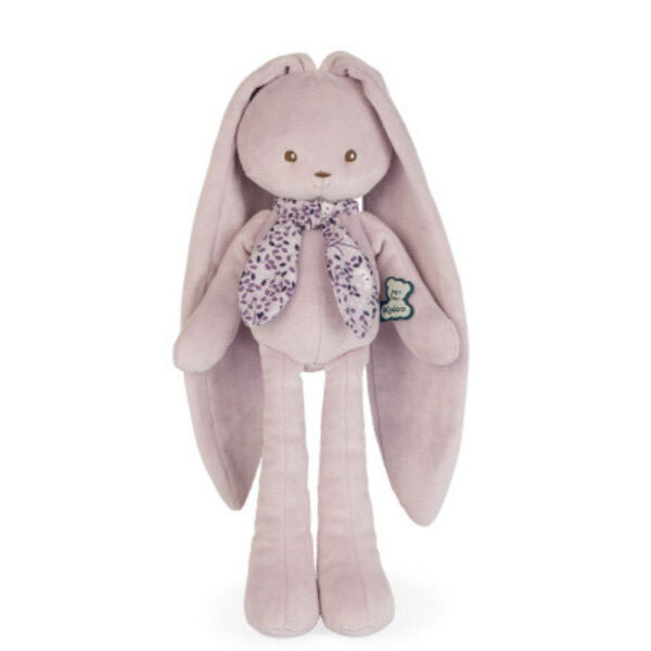 Peluche lapin rose dans son coffret