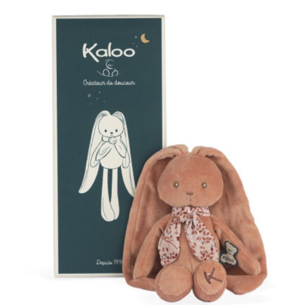 Peluche lapin terracota dans son coffret