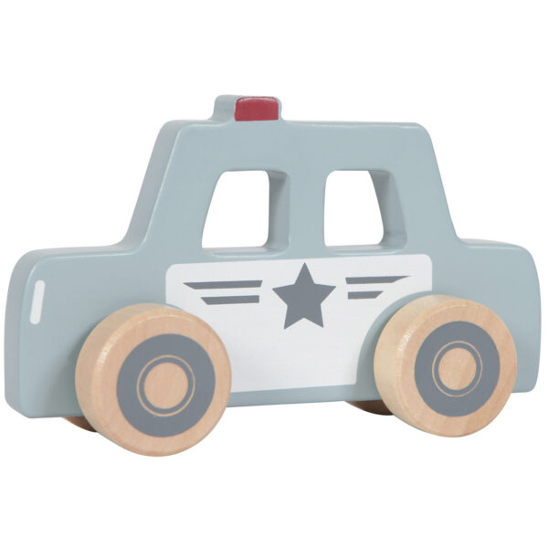 Voiture de police en bois little dutch