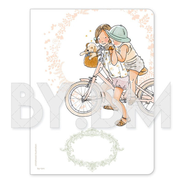 By.Bm - Cahier d'écolier "à bicyclette"