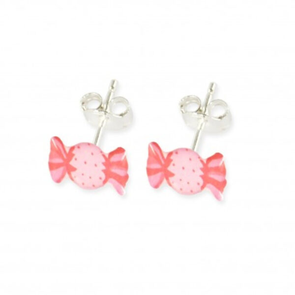 Boucles d'oreilles bonbon en argent pour enfant