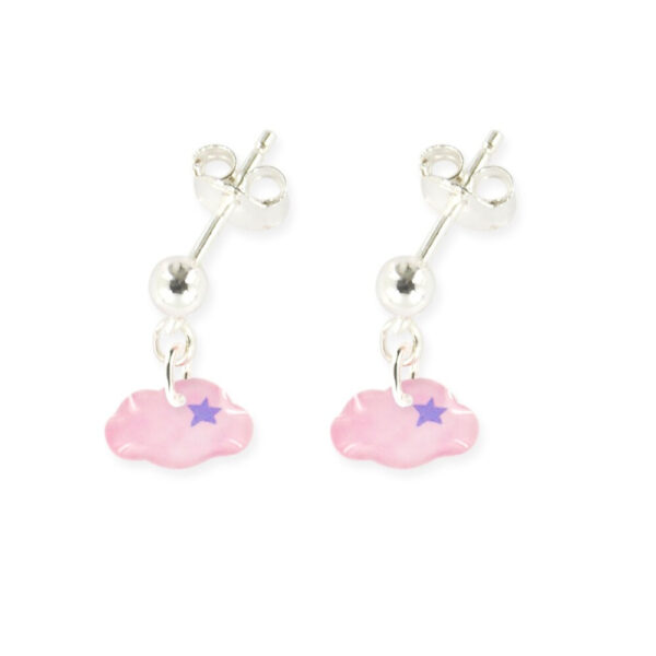 Boucles d'oreilles nuage pendantes en argent 925