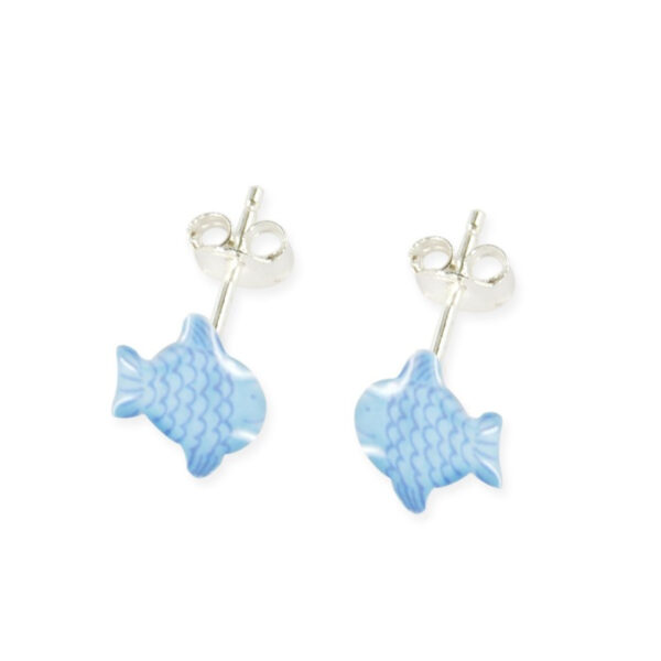 Boucles d'oreilles poisson en argent pour enfant