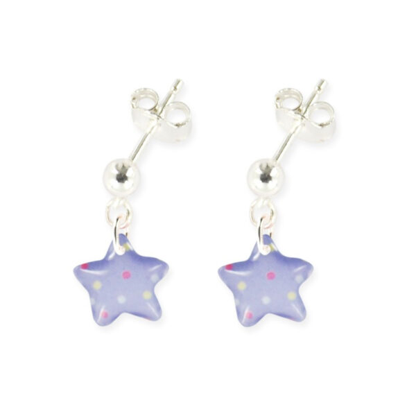 Boucles d'oreilles étoile pendantes en argent 925