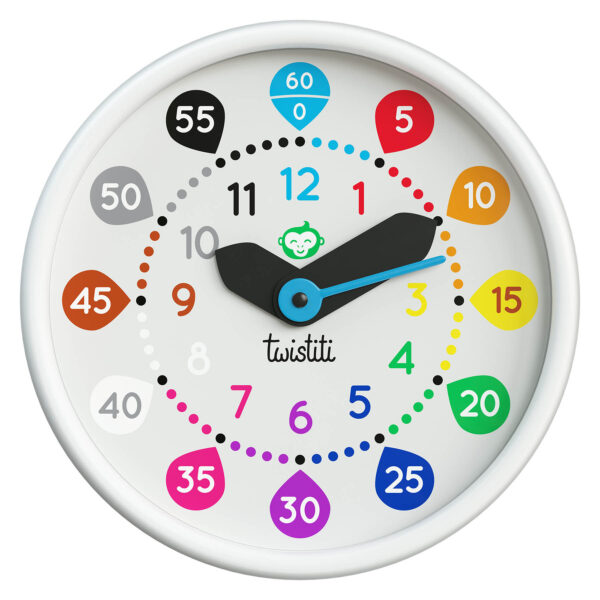 Horloge colorée avec chiffres Twistiti