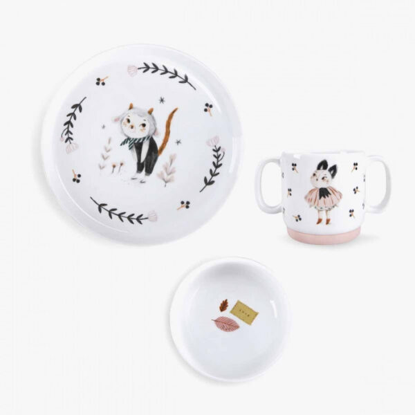 Set vaisselle en porcelaine moulin roty