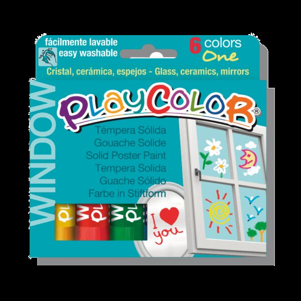 6 sticks gouaches solides pour dessiner sur les vitres