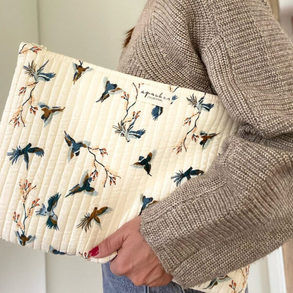 Pochette en coton pour ordinateur