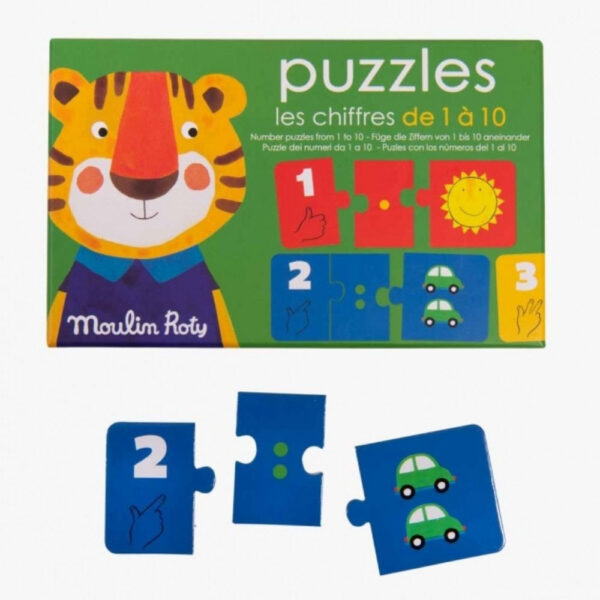 Puzzle les chiffres 1 à 10 moulin roty