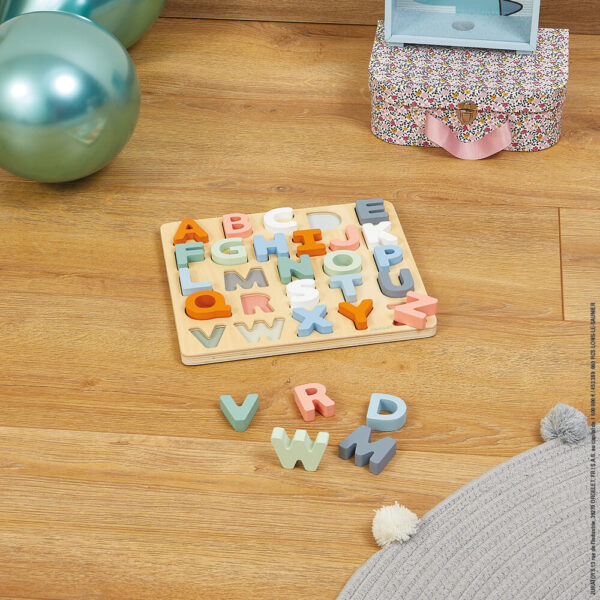 Puzzle 3 en 1 alphabet en bois - janod