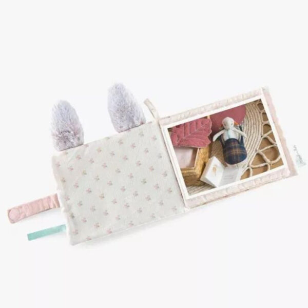 Album photo textile petite souris rose