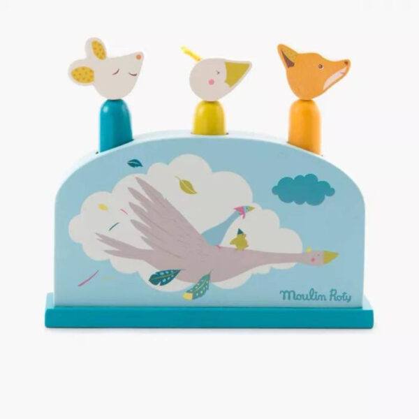 Jeu d'éveil en bois Pop Up Le voyage d'Olga de Moulin Roty