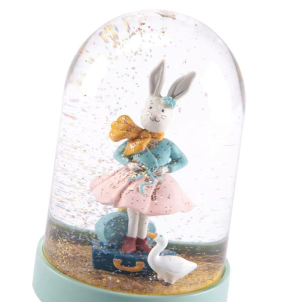 Boule à neige globe avec une figurine lapin en résine - Collection la petite école de danse de Moulin Roty
