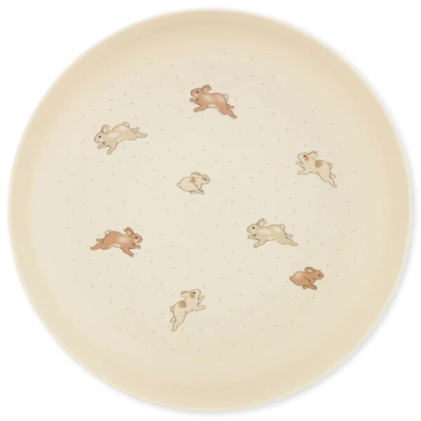 Lot de 2 assiettes incassables pour enfant - Motif lapin et cerise
