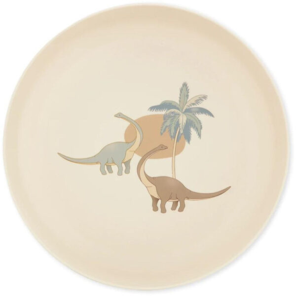 Lot de 2 assiettes incassables pour enfant - Motif dino et citron