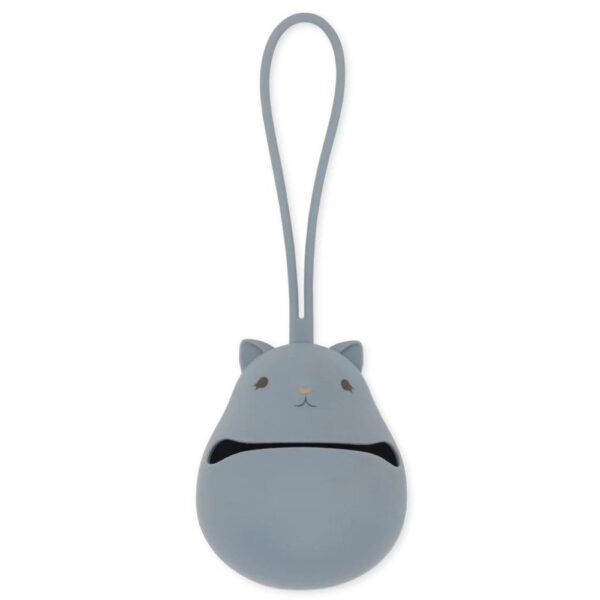 Étui à tétine en silicone de couleur bleu/gris - Konges Slojd