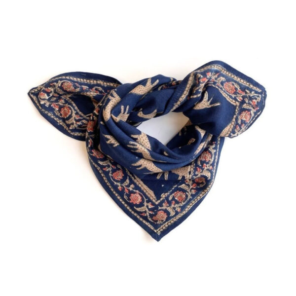 Apaches collections - petit foulard manika bengale minuit