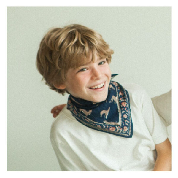 Apaches collections - petit foulard manika bengale minuit