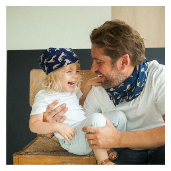 Apaches collections - petit foulard manika bengale minuit