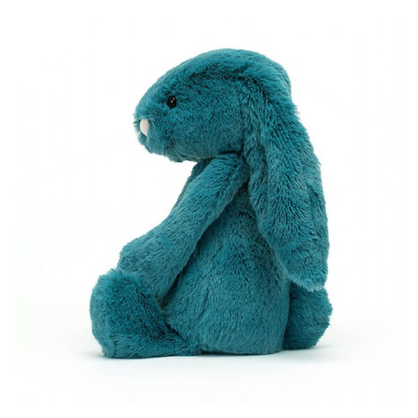 Peluche lapin bashful bleu pétrole - medium | jellycat
