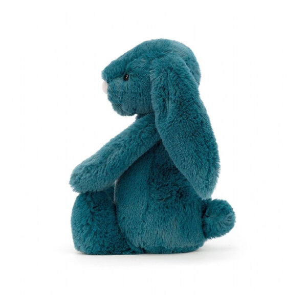peluche lapin bashful bleu pétrole - small | jellycat