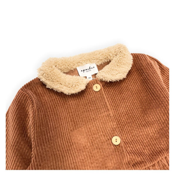 Robe en velours Neila caramel | Apaches Collections