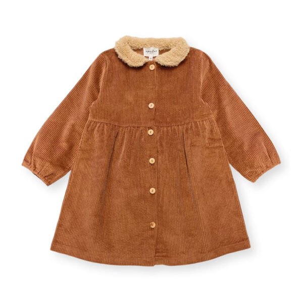 Robe en velours Neila caramel | Apaches Collections