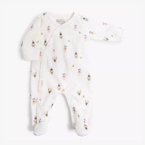 Pyjama en velours, motif personnages et taille 3 mois de la marque Moulin Roty
