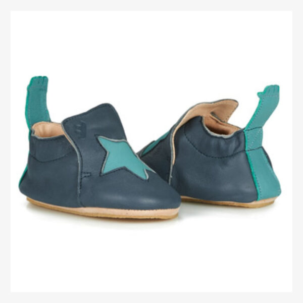 Chaussons blublu étoile aqua, dans un petit coffret - Easy Peasy