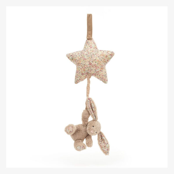Doudou lapin beige, étoile musical en blossom- Jellycat