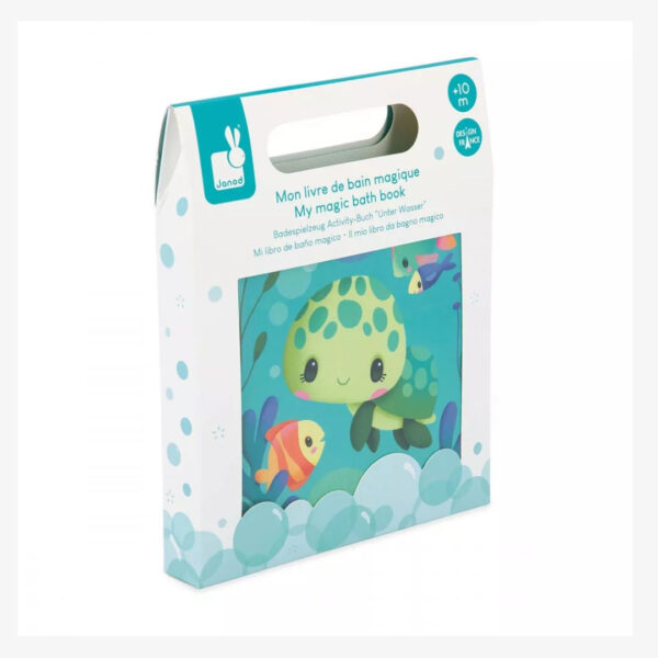 Livre de bain sur le thème de la vie magique des tortues - Janod