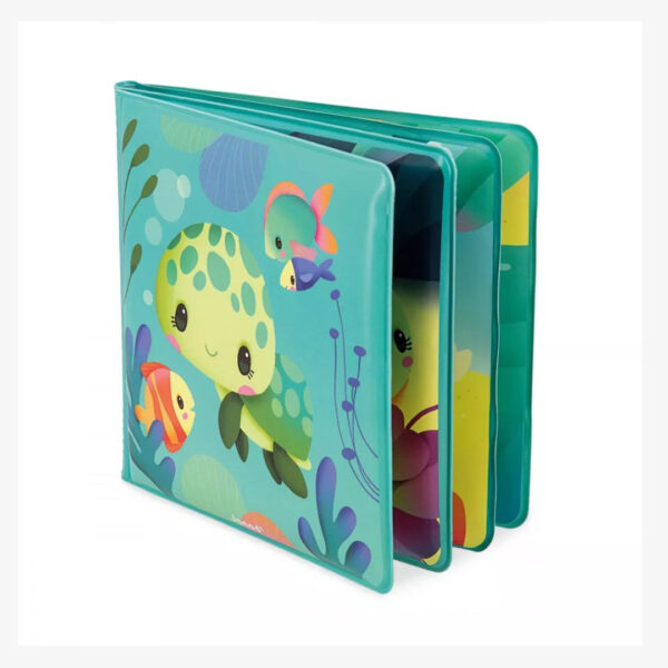 Livre de bain sur le thème de la vie magique des tortues - Janod