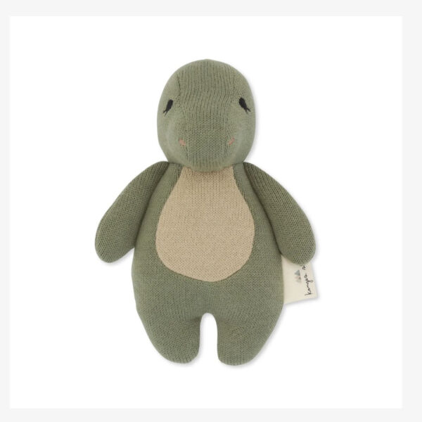 Petit doudou hochet dinosaure vert - Konges Slojd