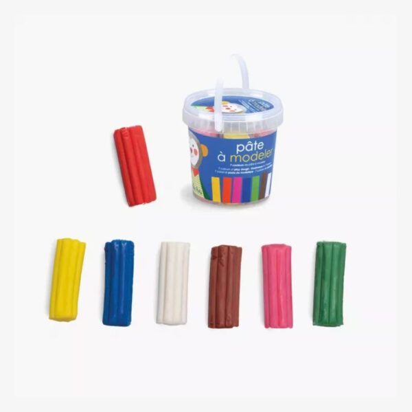 Seau contenant un lot de 7 pâtes à modeler - Moulin Roty