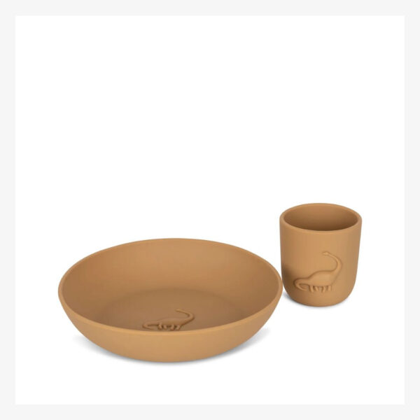 Tasse et assiette dinosaure - Konges Slojd