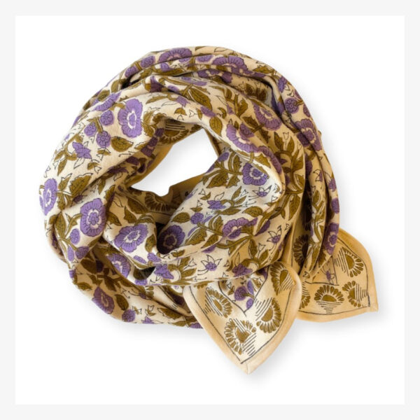 Grand foulard latika Soleil, Amande - Apaches Collections