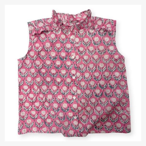 Blouse Jasmine, épi de blé magenta - Apaches Collections