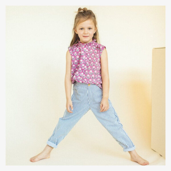 Blouse Jasmine, épi de blé magenta - Apaches Collections